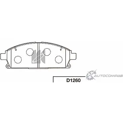 Тормозные колодки, дисковые, комплект KASHIYAMA XVQN S 1420591390 D1260 OC6NI6
