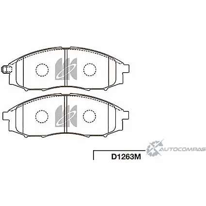 Тормозные колодки, дисковые, комплект KASHIYAMA 'D1263M 1420576481 4JGT 9TK V4UANU изображение 0