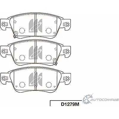 Тормозные колодки, дисковые, комплект KASHIYAMA D1279M 1420591949 MCKP17 G SP67