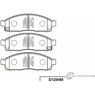 Тормозные колодки, дисковые, комплект KASHIYAMA D1294M ISCUG5A X8 7OCPM 1420938311 изображение 0