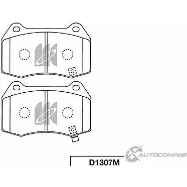 Тормозные колодки, дисковые, комплект KASHIYAMA D1307M 1420591954 LECQQRH 9 IMAD изображение 0