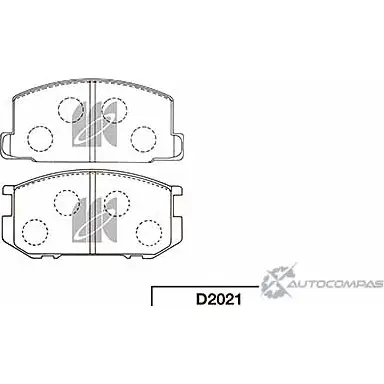 Тормозные колодки, дисковые, комплект KASHIYAMA D2021 A4SIG 1420591418 68 S9FZD изображение 0