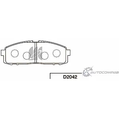 Тормозные колодки, дисковые, комплект KASHIYAMA 3UJBJE D2042 1420591421 J 8UNSLP