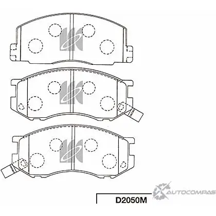 Тормозные колодки, дисковые, комплект KASHIYAMA VQZD1I 1420591423 D2050M VT87 2 изображение 0