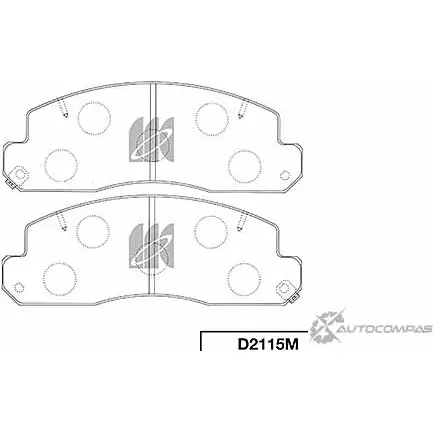 Тормозные колодки, дисковые, комплект KASHIYAMA IH93O O QOFZF 1420591971 D2115M
