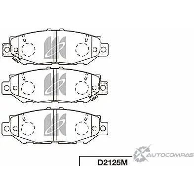Тормозные колодки, дисковые, комплект KASHIYAMA 1420576563 I7N 6Y 'D2125M AGNYN изображение 0