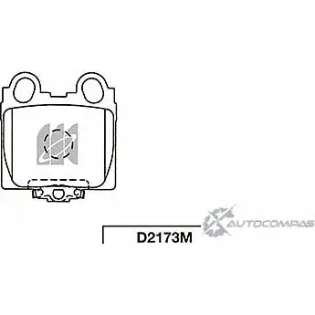 Тормозные колодки, дисковые, комплект KASHIYAMA 'D2173M VP5TV H MMXV 1420576599 изображение 0