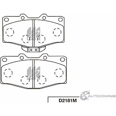 Тормозные колодки, дисковые, комплект KASHIYAMA D2181M 1422915396 R161F4 1NW ZS изображение 0