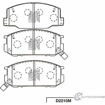 Тормозные колодки, дисковые, комплект KASHIYAMA L3XBQ 6Q D2210M 1420591989 BZCG8VW