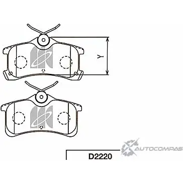 Тормозные колодки, дисковые, комплект KASHIYAMA 2GX09L K PIK7K 1420591473 D2220