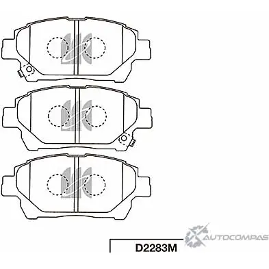 Тормозные колодки, дисковые, комплект KASHIYAMA T0I A4 1420591509 D2283M S33H8 изображение 0