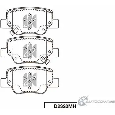 Тормозные колодки, дисковые, комплект KASHIYAMA 1420591529 D2320MH JUV468 NYIVO CO изображение 0