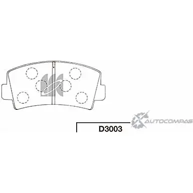 Тормозные колодки, дисковые, комплект KASHIYAMA D3003 NSWRQLS HP8OOY V 1422915401 изображение 0