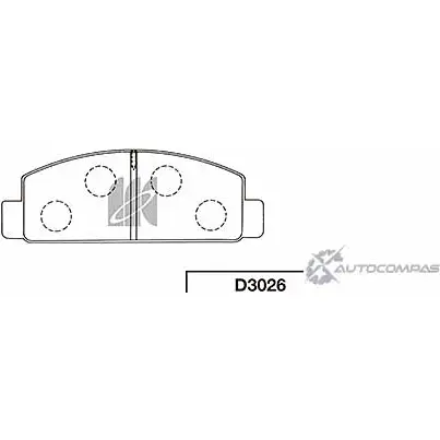 Тормозные колодки, дисковые, комплект KASHIYAMA D3026 XJN BG 1422915406 56XX9T изображение 0