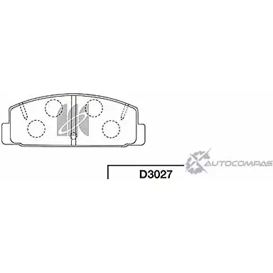 Тормозные колодки задние Mazda familia 98- atenza 02- KASHIYAMA QS2 JL D3027 1420576576