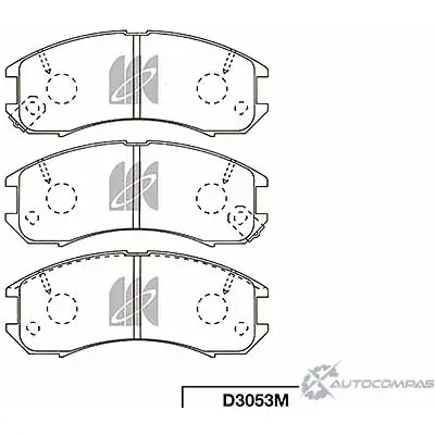 Тормозные колодки, дисковые, комплект KASHIYAMA SM7 GQ2 D3053M 0NMWF0X 1420591556 изображение 0