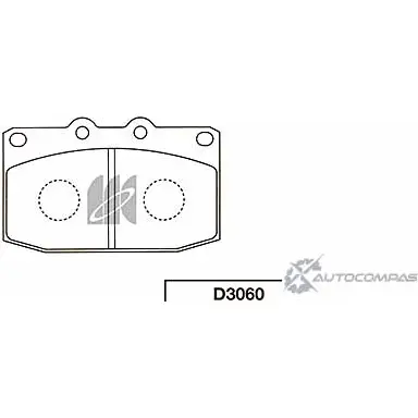 Тормозные колодки, дисковые, комплект KASHIYAMA 1422915408 D3060 UVZG 6 GDNGQBS изображение 0