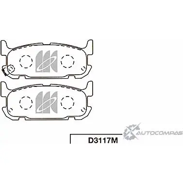 Тормозные колодки, дисковые, комплект KASHIYAMA D3117M FLTLCYA DUVQ R 1420592008 изображение 0
