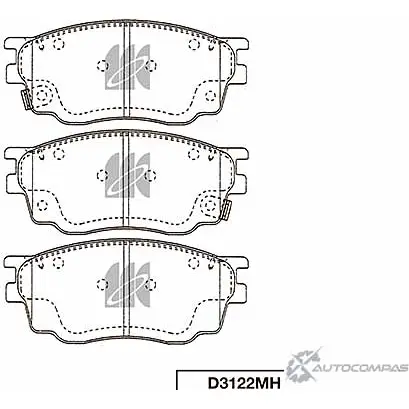 Тормозные колодки, дисковые, комплект KASHIYAMA 1420591576 D3122MH S26XDF DW6 TS0 изображение 0