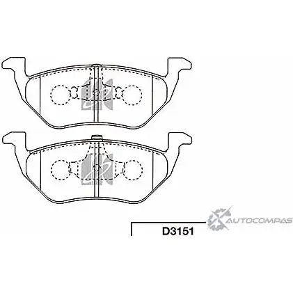 Тормозные колодки, дисковые, комплект KASHIYAMA D3151 1420591590 DT 92D FM7YU6I