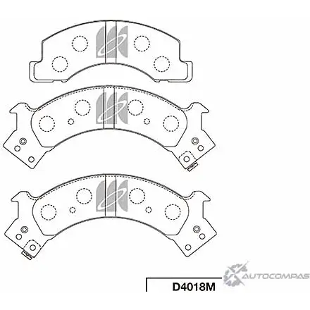 Тормозные колодки, дисковые, комплект KASHIYAMA D4018M AA0UWC 9V7E ZC 1420592014 изображение 0