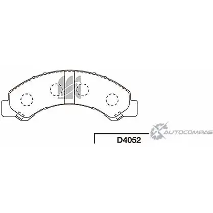 Тормозные колодки, дисковые, комплект KASHIYAMA 'D4052 1420576617 AG KBYH E2X71Q2 изображение 0