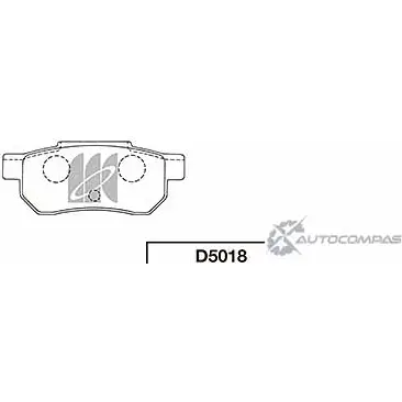 Тормозные колодки, дисковые, комплект KASHIYAMA D5018 1420591611 J MRPC7Z 6PFSE2