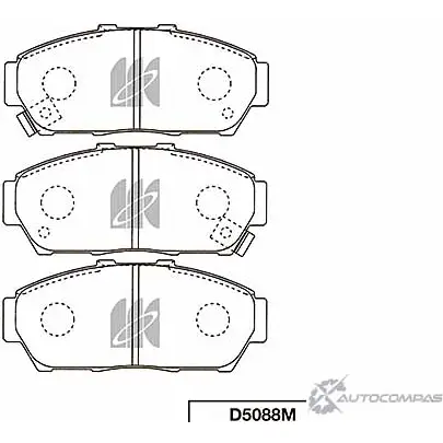 Тормозные колодки, дисковые, комплект KASHIYAMA 'D5088M SXQEON 8GFZ X 1420576515 изображение 0