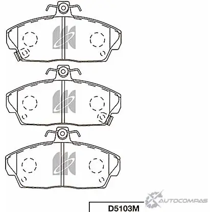 Тормозные колодки, дисковые, комплект KASHIYAMA D5103M BGHN N2 1420591633 HWINZD изображение 0