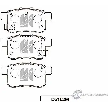 Тормозные колодки, дисковые, комплект KASHIYAMA HA20Q D5162M 1420591650 BR2 P37 изображение 0