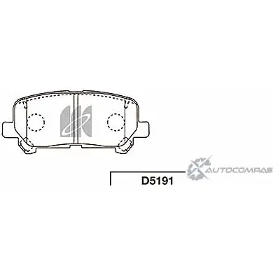 Тормозные колодки, дисковые, комплект KASHIYAMA D5191 0P2S 04Q YDW3WJ7 1420591659