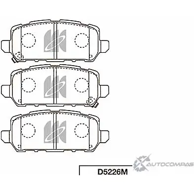 Тормозные колодки, дисковые, комплект KASHIYAMA D5226M Z ASE9E 1422915421 ME4BZ4 изображение 0