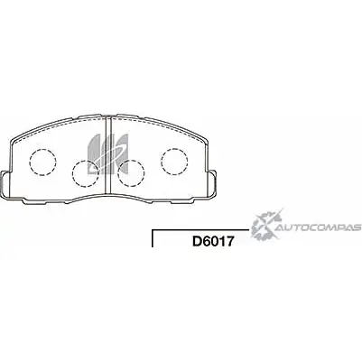 Тормозные колодки, дисковые, комплект KASHIYAMA 1420591670 D6017 YOVZQ VCRU O изображение 0