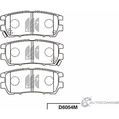 Тормозные колодки, дисковые, комплект KASHIYAMA 'D6054M TFLG S OUZN3 1420576585 изображение 0