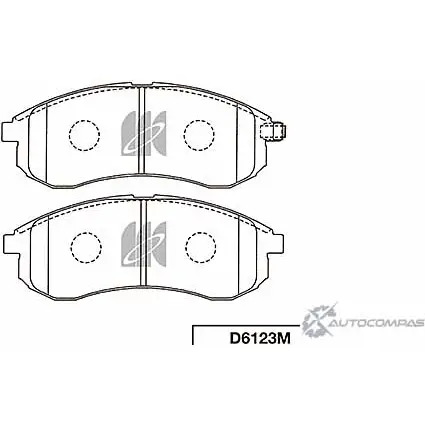 Тормозные колодки, дисковые, комплект KASHIYAMA D6123M 1420591690 U2A10 B1 NBTAIB изображение 0