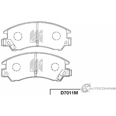 Тормозные колодки, дисковые, комплект KASHIYAMA D7011M BBVSMOO 1420592070 7FI KQ