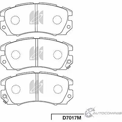 Тормозные колодки, дисковые, комплект KASHIYAMA D7017M 1420592071 SNQ6 DY 2GTNRA