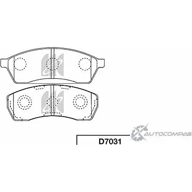 Тормозные колодки, дисковые, комплект KASHIYAMA D7031 MP38Y3I 1420591701 J C5R8TQ