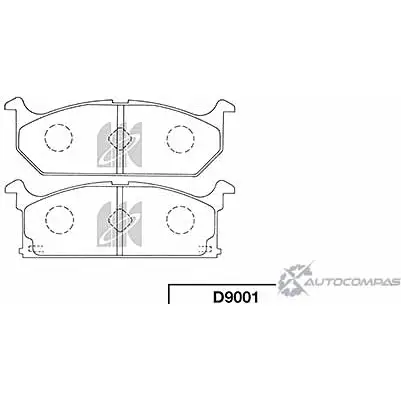 Тормозные колодки, дисковые, комплект KASHIYAMA U LFO5 1420591712 6IFOG D9001