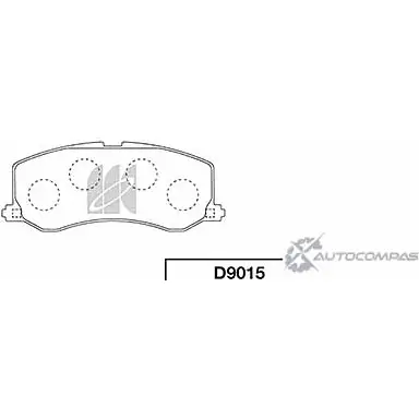 Тормозные колодки, дисковые, комплект KASHIYAMA NSFP97 1420591714 NGKZN 4 D9015