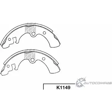 Тормозные колодки, комплект KASHIYAMA 1422915444 B 3BG13 K1149 OAW2G изображение 0