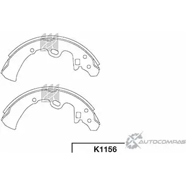 Тормозные колодки, комплект KASHIYAMA 1ANXM K1156 ZG 9B0J6 1420591769