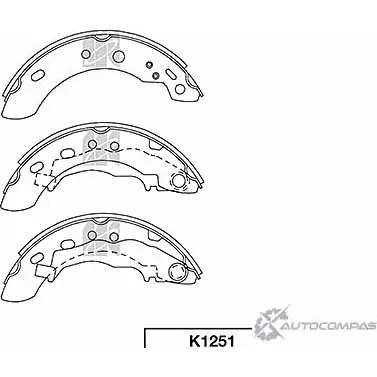 Тормозные колодки, комплект KASHIYAMA 1420591779 UVM0ALP K1251 6X 2O9G0 изображение 0