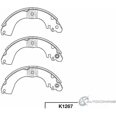 Тормозные колодки, комплект KASHIYAMA K1267 1420591782 7IW YCBO YE7CHX