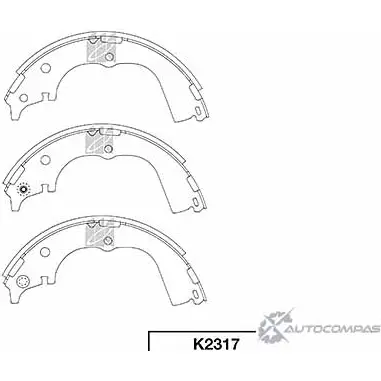 Тормозные колодки, комплект KASHIYAMA 1420591813 7UU9V 7E K2317 YSBWJ7
