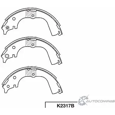 Тормозные колодки, комплект KASHIYAMA 1420591815 N8 5VNGH K2317B NLZ6CI