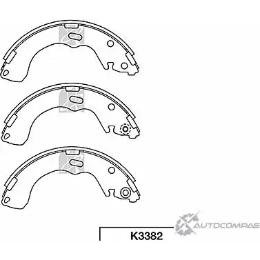 Тормозные колодки, комплект KASHIYAMA 'K3382 IGG ZJE AFMXLA 1420576695 изображение 0