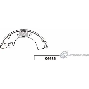 Тормозные колодки, комплект KASHIYAMA 1420591873 NX7EMZ7 K6636 L K4WDA