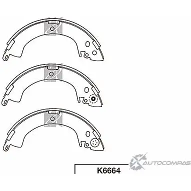 Тормозные колодки, комплект KASHIYAMA ZP 1TOWW K6664 1420591876 TA0MY