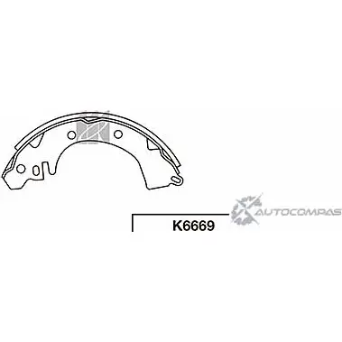 Тормозные колодки, комплект KASHIYAMA AKW9VN K6669 HB 3R8Q 1420591879 изображение 0